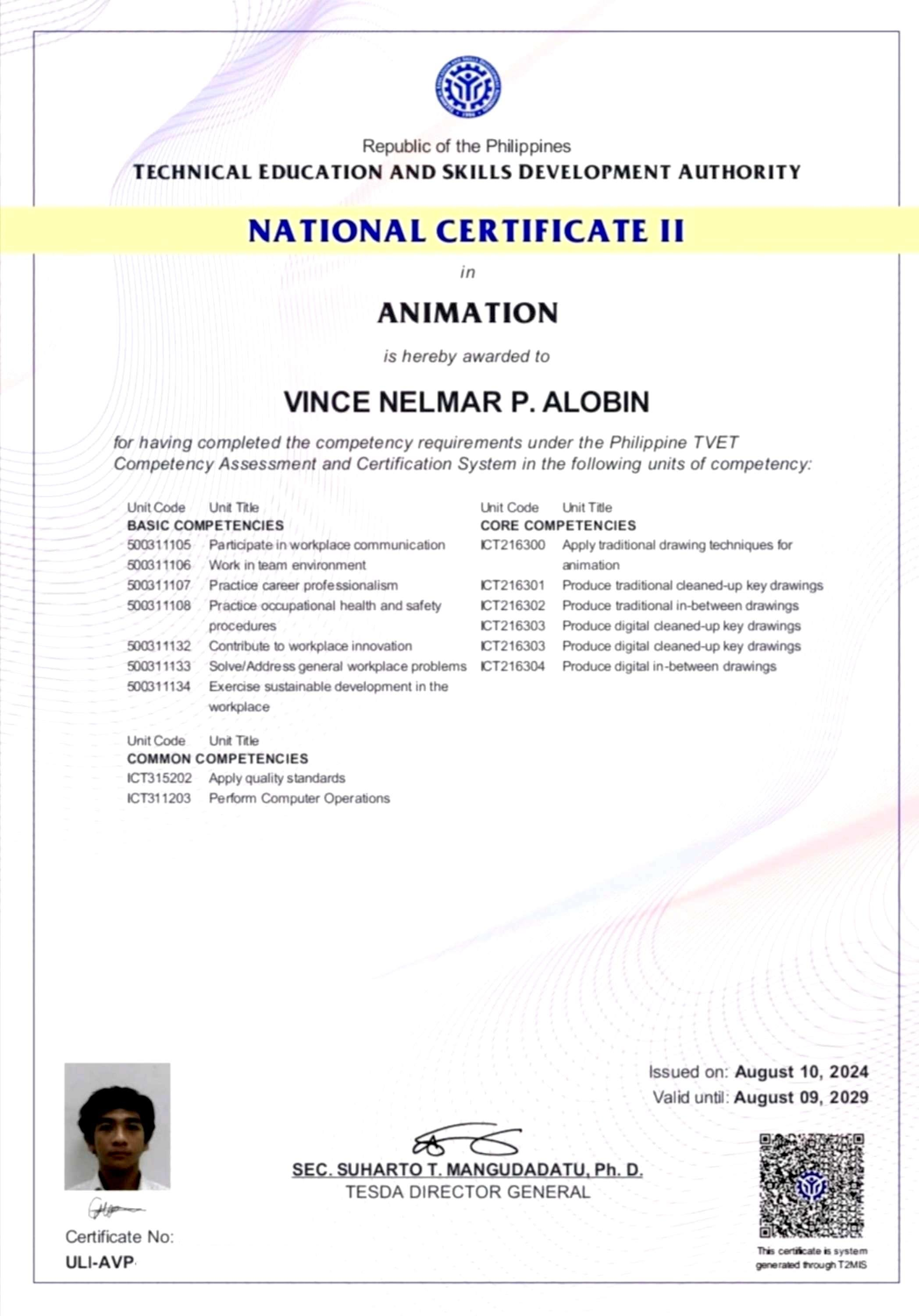 NC2 Certificate